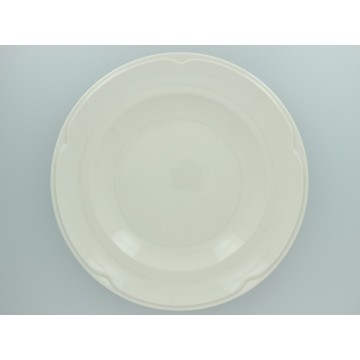 Dinner plate round ivory...