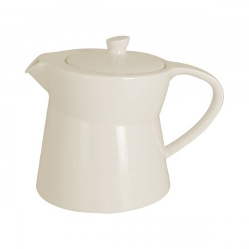 Teapot round ivory...