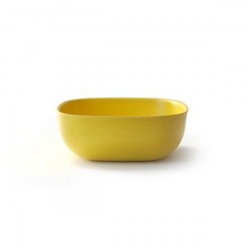 Bowl square yellow bamboo...