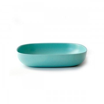 Soup plate square turquoise...