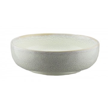 Dish round white stoneware...