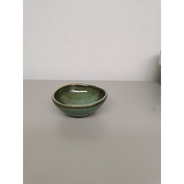Bowl round green stoneware...