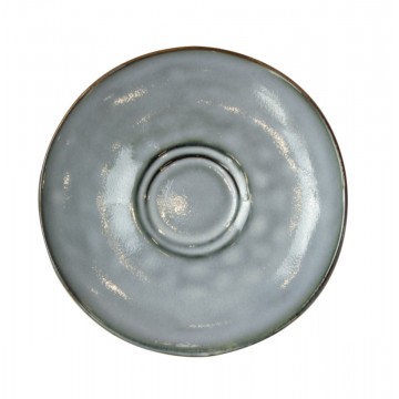 Saucer round blue stoneware...