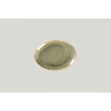 Dish oval green porcelain...