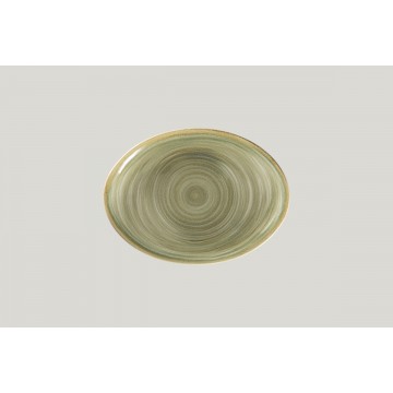 Dish oval green porcelain...