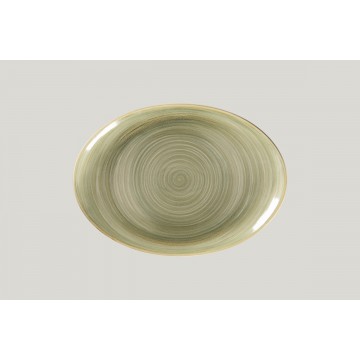 Dish oval green porcelain...