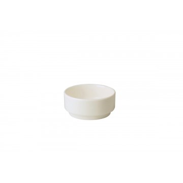 Dish round ivory porcelain...