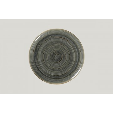 Flat coupe plate round grey...
