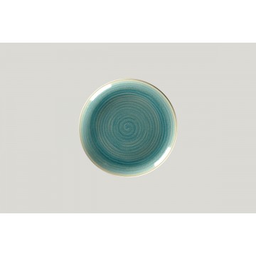 Flat coupe plate round blue...