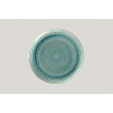 Flat coupe plate round blue...