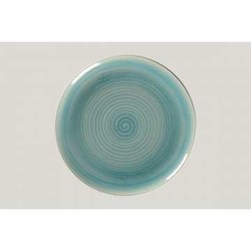 Flat coupe plate round blue...