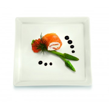 Dinner plate square ivory...