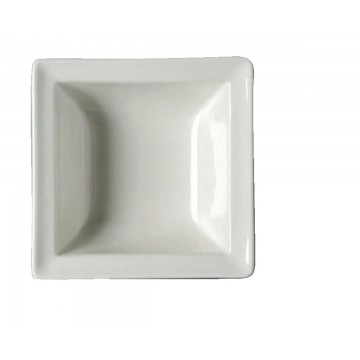 Dish round ivory porcelain...