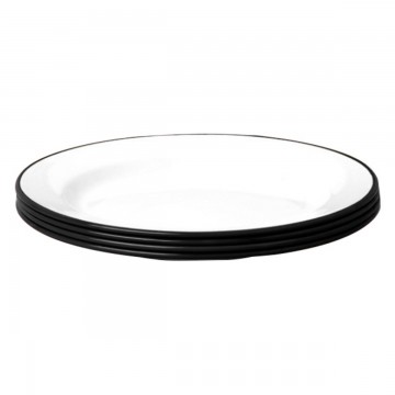 4 ASS 24CM ACIER EMAIL NOIR