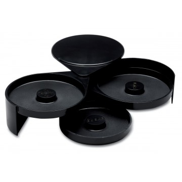 3-tier glass rimmer black Ø...