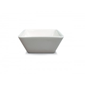 Bowl square ivory porcelain...