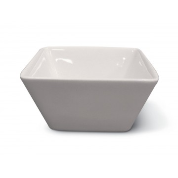 Dish square ivory porcelain...