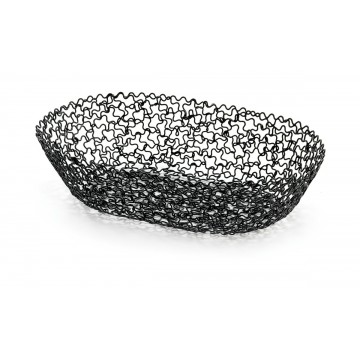 Basket oval black 22x14x5...
