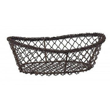 Basket oval black 23x15x8...