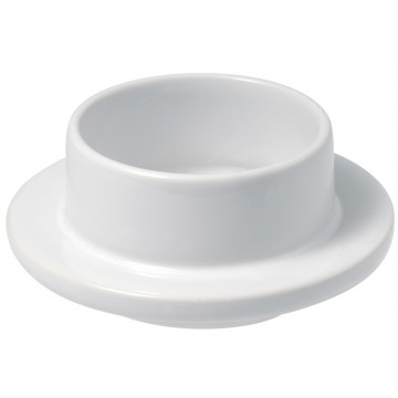 Butter dish round white...