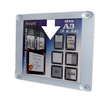 PORTE AFFICHE POUR VITRE A3...