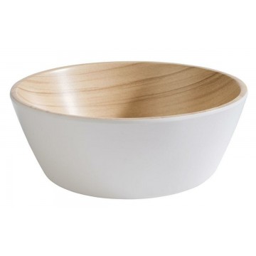 BOL MELAMINE Ø20 BLC/BEIGE...