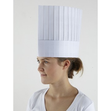 Chef's hat white  (10 pieces)