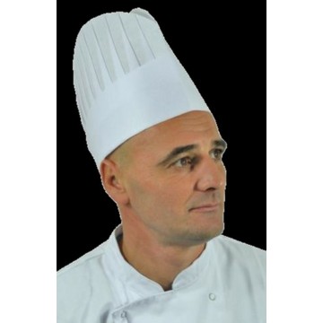 Chef's hat white  (10 pieces)