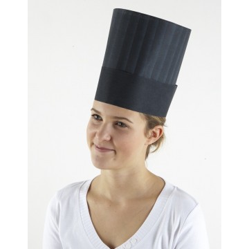 Chef's hat black  (10 pieces)