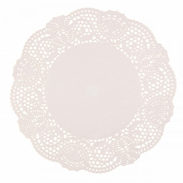 Doily round white Ø 25 cm...